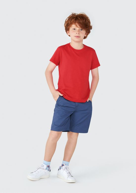 Foto do produto: Camiseta Básica Infantil Menino Manga Curta Slim - Vermelho