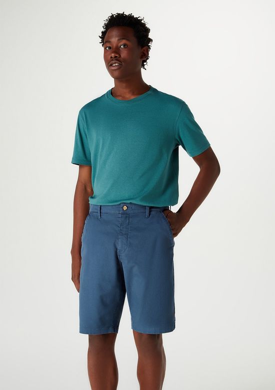 Foto do produto: Bermuda Em Sarja Masculina Chino - Azul