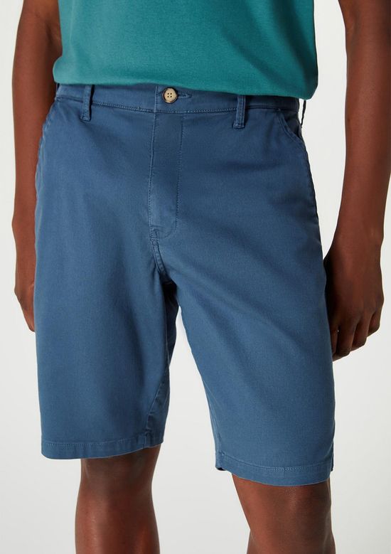 Foto do produto: Bermuda Em Sarja Masculina Chino - Azul