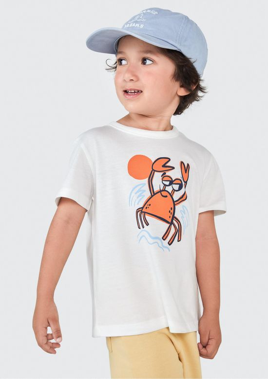 Foto do produto: Camiseta Infantil Menino Toddler Com Estampa - Off white