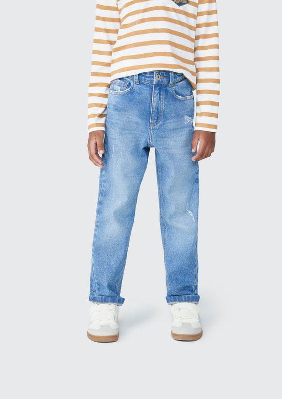 Foto do produto: Calça Jeans Infantil Menino Dad Fit - Azul