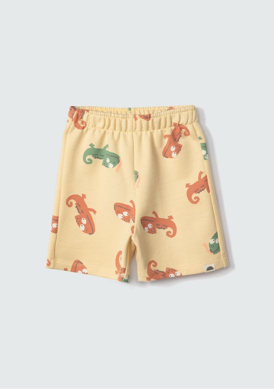 Foto do produto: Shorts de Moletom Infantil Menino Toddler Estampado - Amarelo