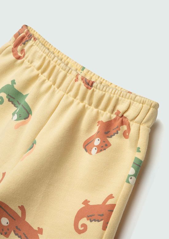 Foto do produto: Shorts de Moletom Infantil Menino Toddler Estampado - Amarelo