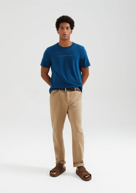 Foto do produto: Camiseta Masculina Comfort Com Estampa - Azul