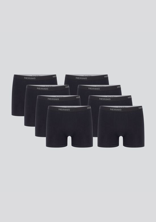 Foto do produto: Kit 8 Cuecas Boxer Masculinas - Preto