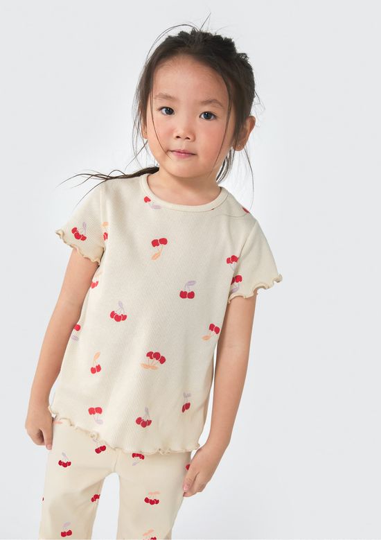 Foto do produto: Blusa Infantil Menina Toddler Estampada - Bege