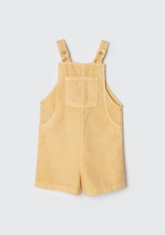 Foto do produto: Jardineira Infantil Unissex Toddler Em Sarja - Amarelo