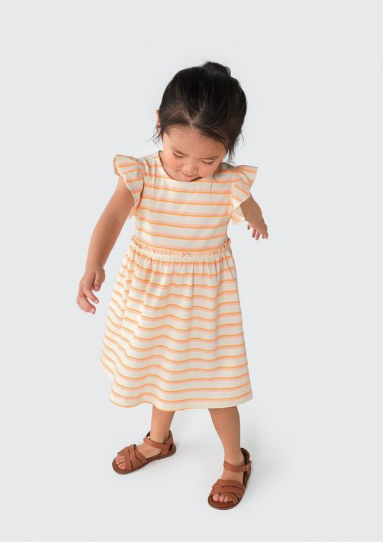 Foto do produto: Vestido Infantil Toddler Com Babado - Laranja