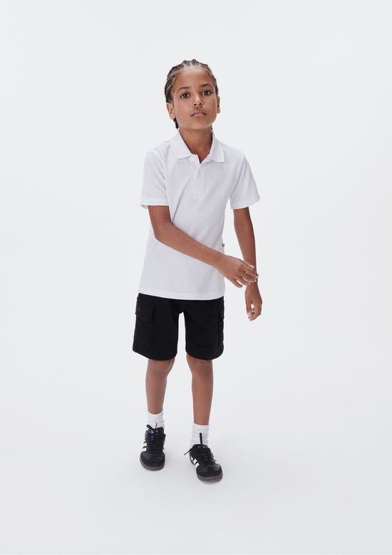 Foto do produto: Camisa Polo Infantil Menino Manga Curta Em Piquet - Branco