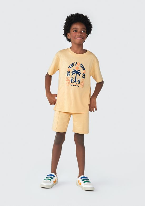 Foto do produto: Camiseta Infantil Menino Com Estampa - Amarelo