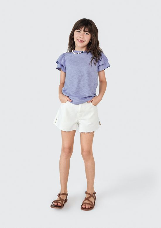 Foto do produto: Blusa Infantil Menina Com Babados - Roxo