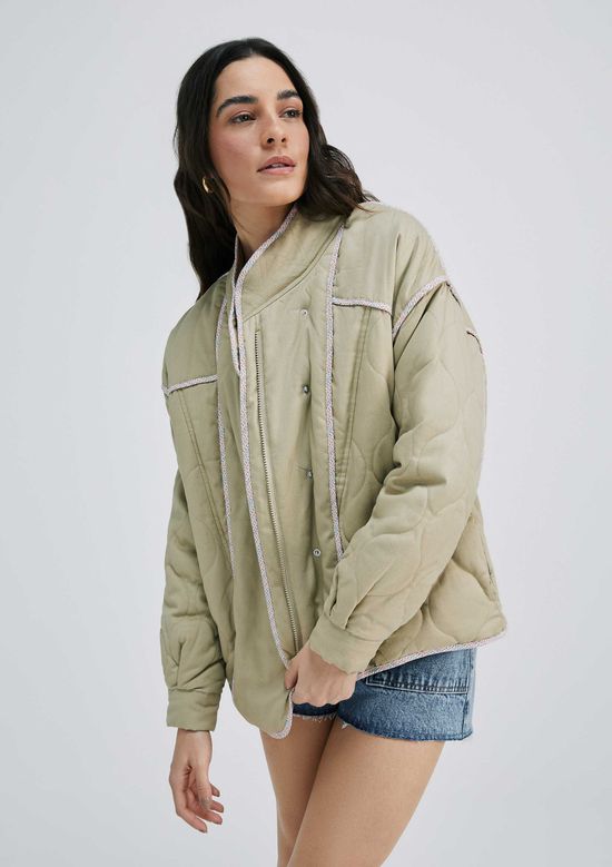 Foto do produto: Jaqueta Feminina Bomber Matelassê - Verde