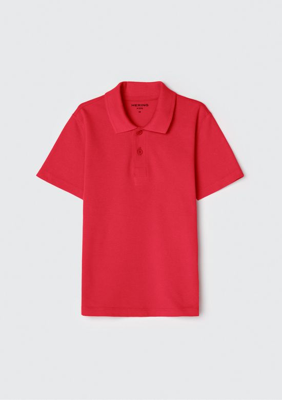 Foto do produto: Camisa Básica Polo Infantil Menino Manga Curta Em Piquet - Vermelho