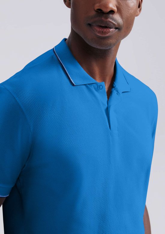 Foto do produto: Camisa Polo Masculina Manga Curta Piquet - Azul