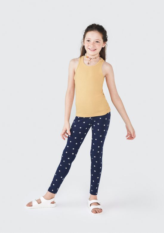 Foto do produto: Calça Legging Infantil Menina Estampada Hering Kids - Azul