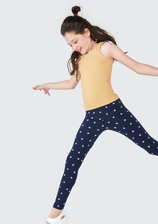 Foto do produto: Calça Legging Infantil Menina Estampada Hering Kids - Azul