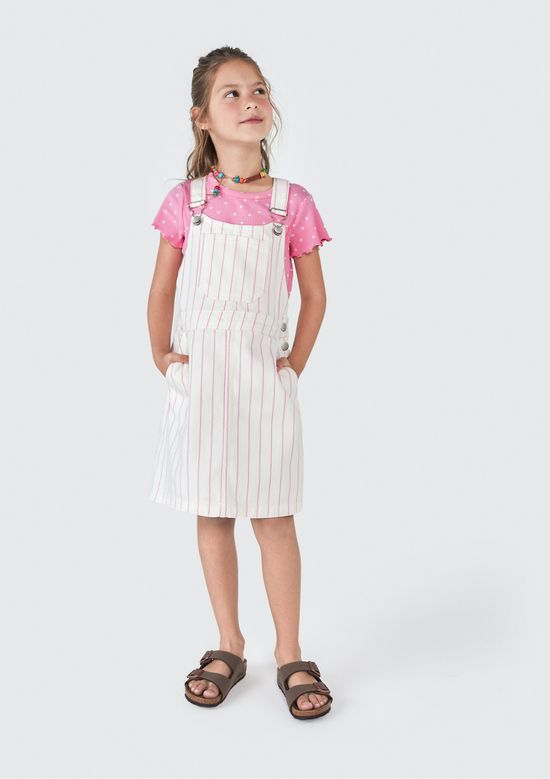 Foto do produto: Salopete Infantil Em Sarja - Off white