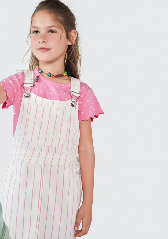 Foto do produto: Salopete Infantil Em Sarja - Off white