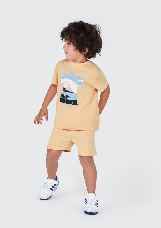 Foto do produto: Conjunto Curto Infantil Menino Toddler - Amarelo