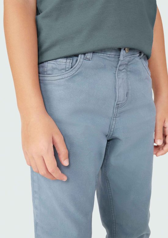 Foto do produto: Calça Infantil Menino Slim Em Sarja - Cinza