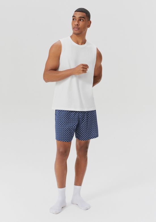 Foto do produto: Pijama Curto Masculino Com Regata - Off white