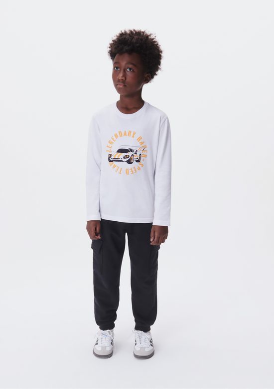 Foto do produto: Camiseta Infantil Menino Manga Longa Com Estampa Hering Kids - Off white