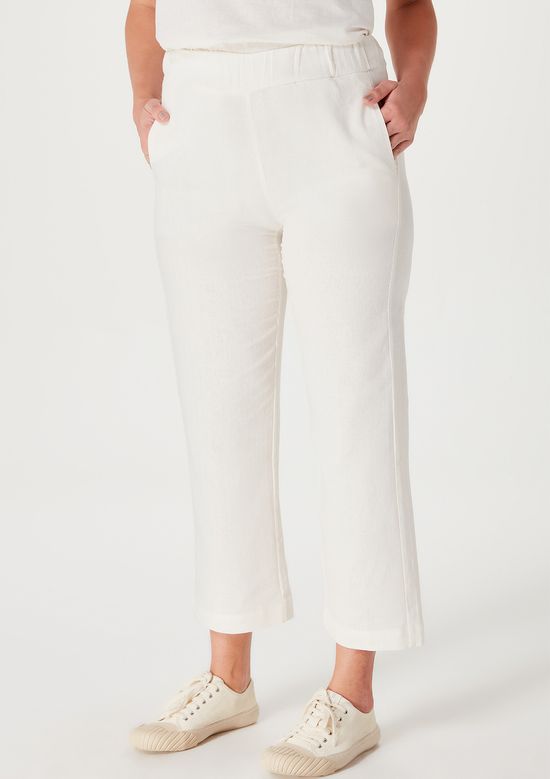 Foto do produto: Calça Básica Feminina Alfaiataria Cintura Alta - Off white