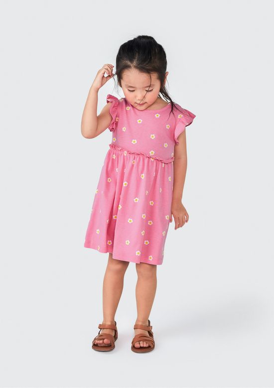 Foto do produto: Vestido Infantil Toddler Com Babado - Rosa