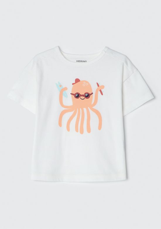 Foto do produto: Camiseta Infantil Menino Toddler Com Estampa Interativa - Off white