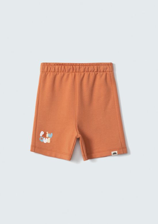 Foto do produto: Shorts Básico Infantil Menino Toddler Com Estampa - Marrom