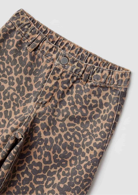 Foto do produto: Calça Infantil Menina Em Sarja Animal Print - Marrom