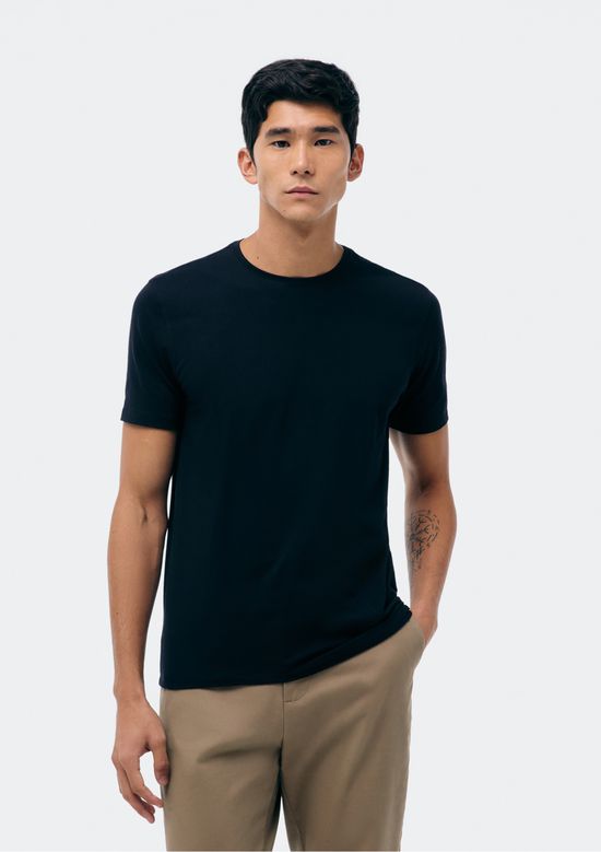 Foto do produto: Camiseta Básica Masculina Manga Curta Slim - Preto