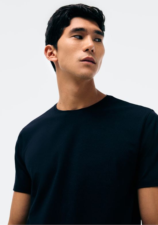 Foto do produto: Camiseta Básica Masculina Manga Curta Slim - Preto