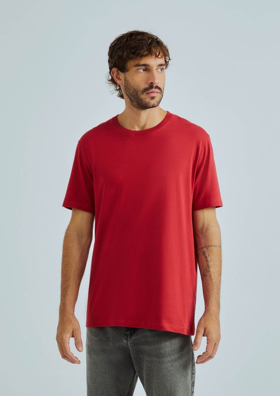 Foto do produto: Camiseta Básica Unissex Manga Curta Regular World - Vermelho