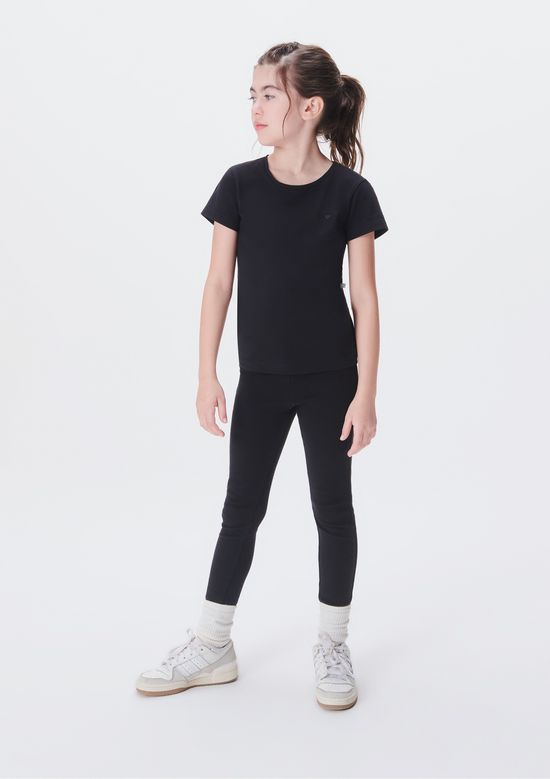 Foto do produto: Calça Legging Básica Infantil Menina Em Ribana - Preto