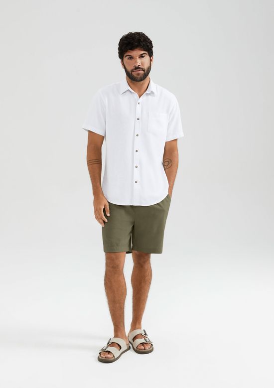 Foto do produto: Shorts Masculino Com Linho - Verde