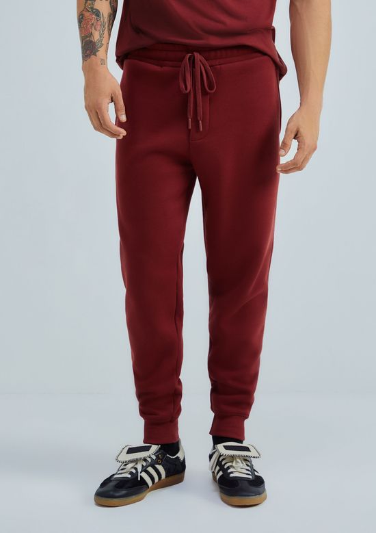 Foto do produto: Calça Masculina Jogger Em Moletom Peluciado - Vinho