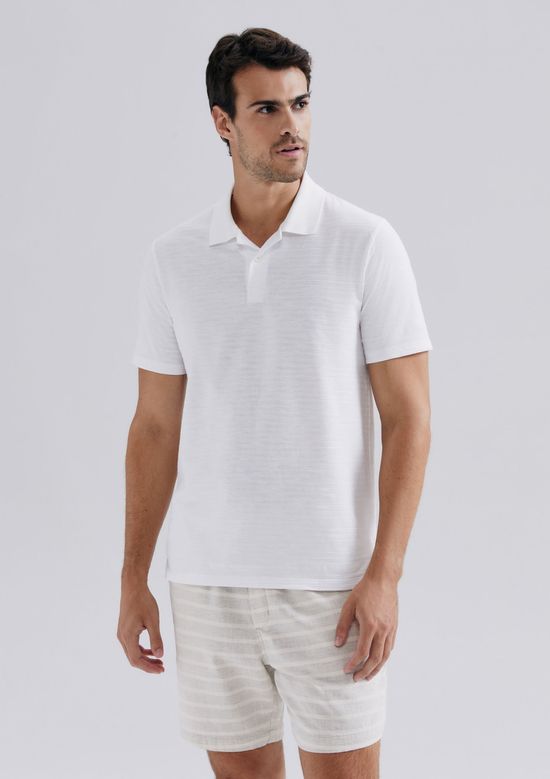 Foto do produto: Camisa Polo Masculina Manga Curta Texturizada - Off white