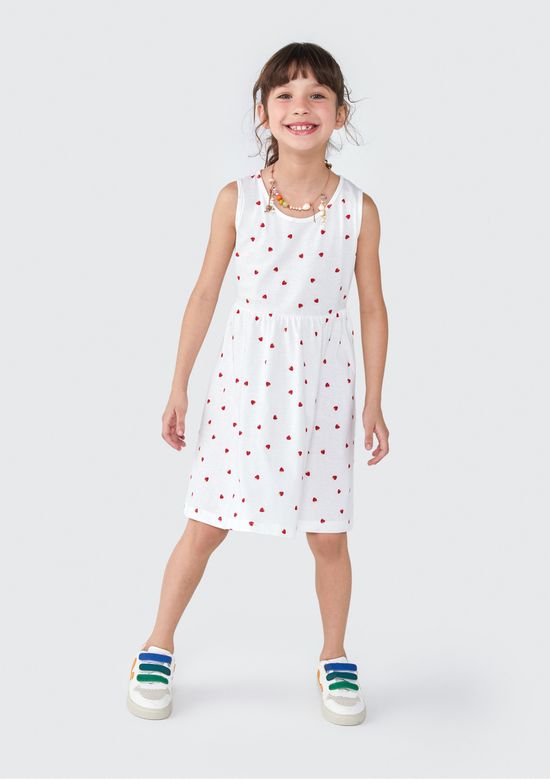 Foto do produto: Vestido Curto Infantil Estampado - Off white