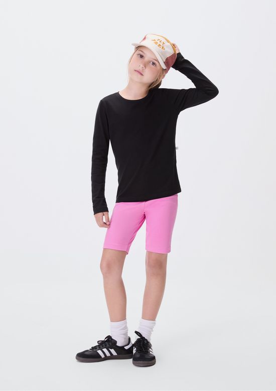 Foto do produto: Blusa Básica Infantil Menina Manga Longa Com Patch Hering Kids - Preto