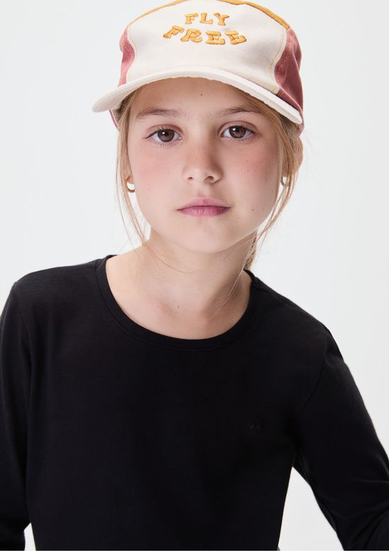 Foto do produto: Blusa Básica Infantil Menina Manga Longa Com Patch Hering Kids - Preto