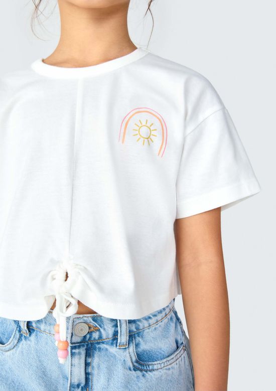 Foto do produto: Blusa Infantil Menina Com Amarração - Off white