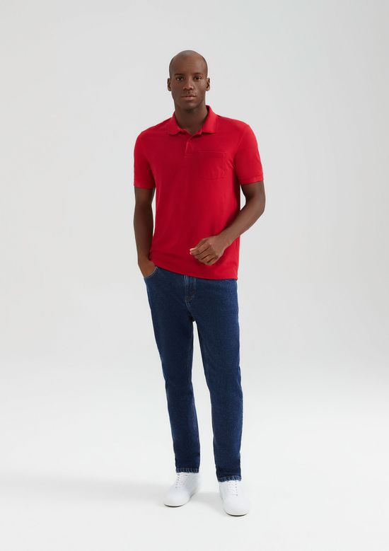 Foto do produto: Camisa Polo Básica Masculina Manga Curta - Vermelho