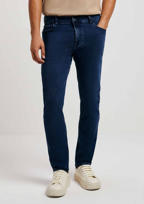 Foto do produto: Calça Masculina Slim Em Jeans Moletom - Azul