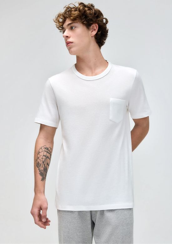 Foto do produto: Pijama Longo Masculino Com Bolso - Off white