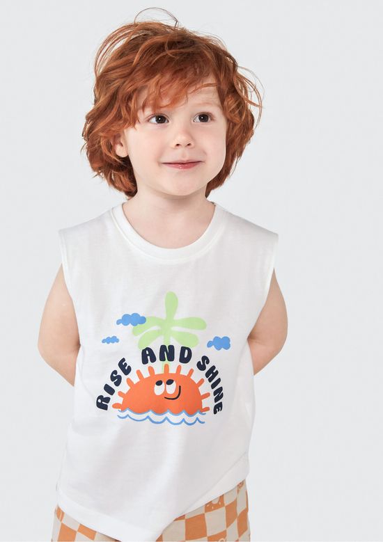 Foto do produto: Conjunto Curto Infantil Menino Toddler - Branco