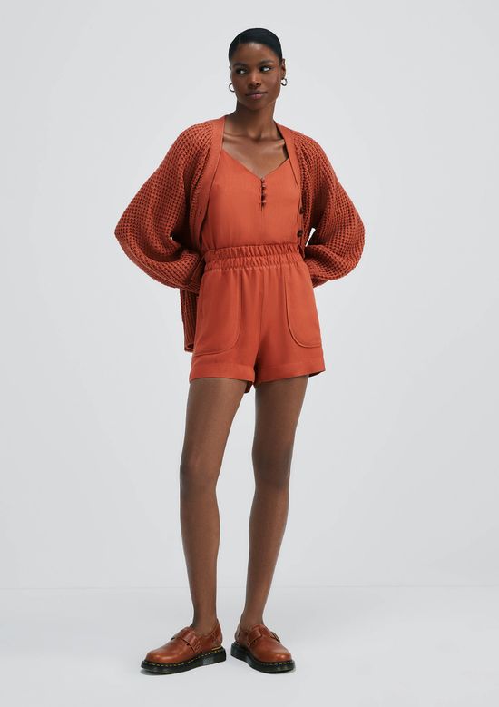 Foto do produto: Shorts Feminino Em Viscose Creponada - Terracota