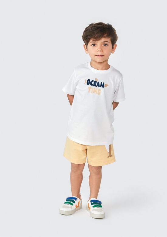 Foto do produto: Conjunto Curto Infantil Menino Toddler - Off white