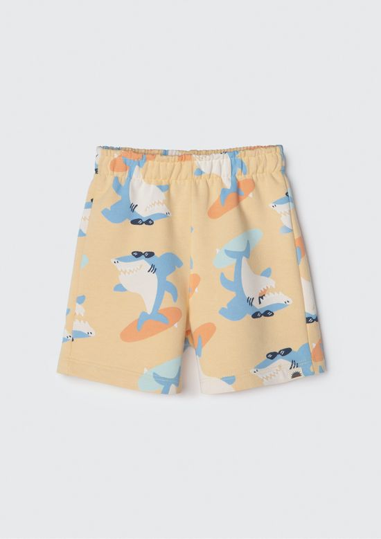 Foto do produto: Shorts de Moletom Infantil Menino Toddler Estampado - Laranja