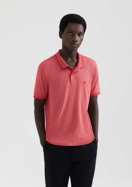 Foto do produto: Camisa Polo Básica Masculina Em Malha Texturizada - Vermelho